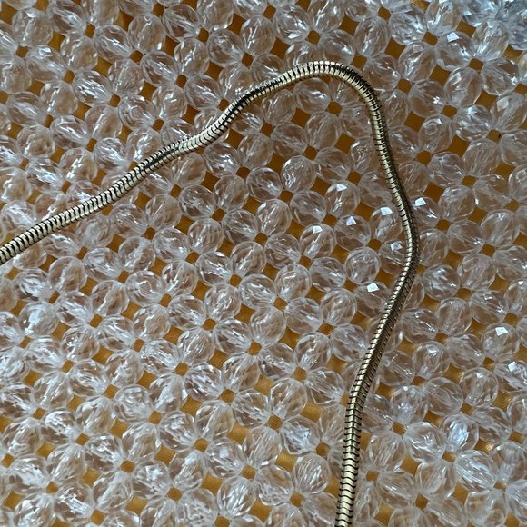 vintage Hong Kong handmade round beaded gold lining serpentine handled purse - Picture 11 of 12